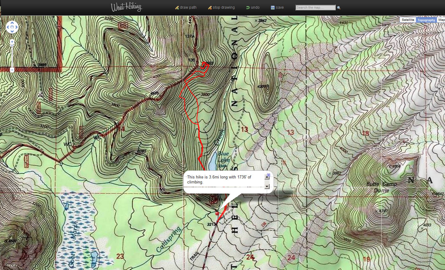 I did the best to find my summit in Google Earth. There is a ridge and my summit is the lower of the 3.